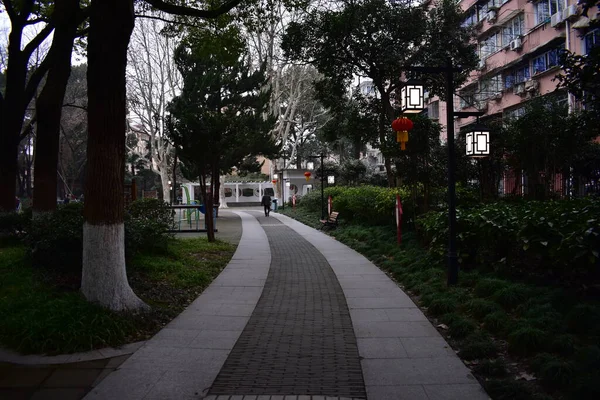 Shanghai Park Publiczny Czasie Wiosny — Zdjęcie stockowe