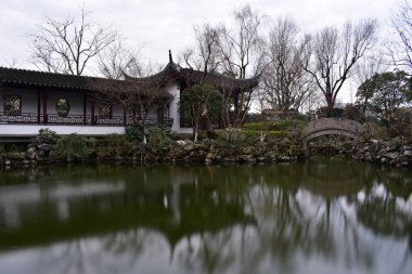 Şangay parkında bir pavyon.