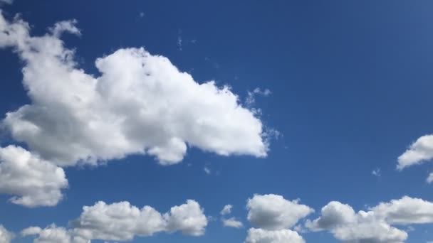 Σύννεφα Στον Γαλάζιο Ουρανό Χρονική — Αρχείο Βίντεο
