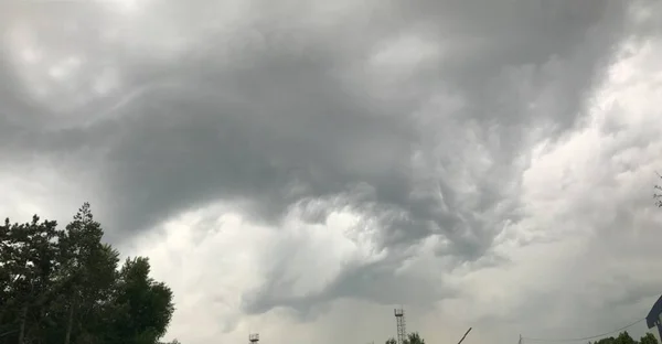 Ciel Orageux Sur Rivière Dnipro — Photo