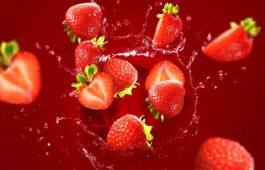Çilek sulara dökülüyor.