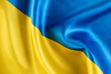 Flag of Ukraine close up