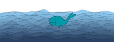 Blue waves layered gradient background