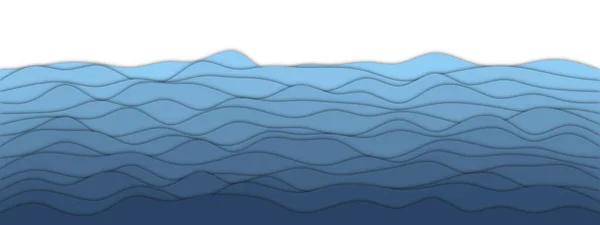 Blue Waves Layered Gradient Background — Foto Stock