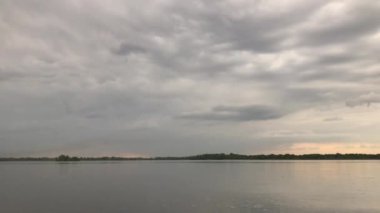 Stormy sky over the Dnipro river