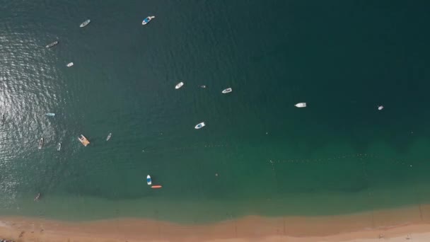 Schöne Aussicht Auf Den Strand Luftaufnahme Des Strandes Acapulco Strand — Stockvideo