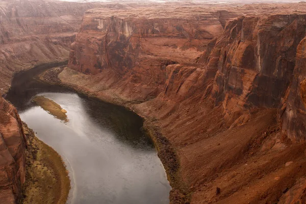 Horseshoe Bend Arizona Paysage Rougeâtre Grand Canyon Colorado Erosion Fleuve — Photo