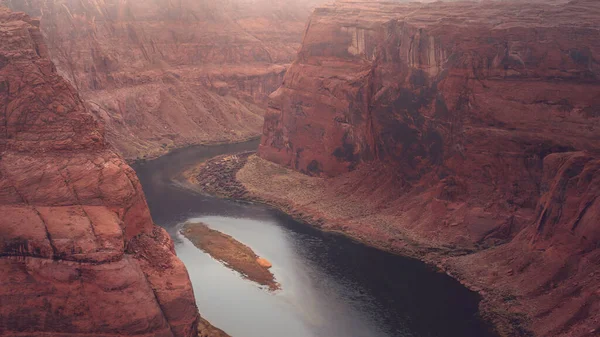 Horseshoe Bend Arizona Paisagem Avermelhada Grande Desfiladeiro Colorado Erosão Rio — Fotografia de Stock