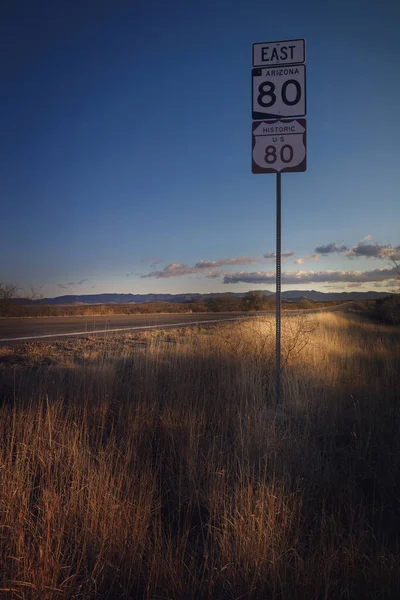 Paysage Routier Sur Route Historique Dans État Arizona Concept Road — Photo