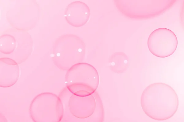 Όμορφο Διαφανές Ροζ Σαπούνι Φυσαλίδες Φόντο — Φωτογραφία Αρχείου