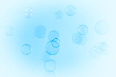 Güzel Şeffaf Mavi Sabun Kabarcıkları Arkaplanı