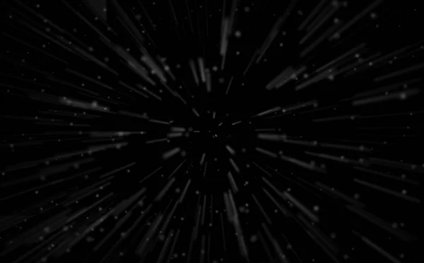 Bewegung Radial Verschwommen Von Bokeh Lichtern Auf Schwarzem Hintergrund Sternenstaubeffekt — Stockfoto
