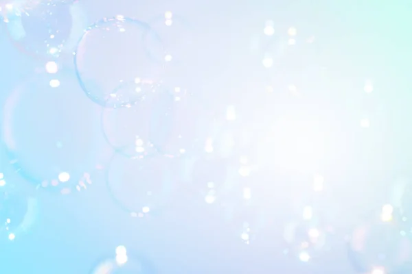 Hermosas Burbujas Jabón Transparente Sobre Fondo Blanco —  Fotos de Stock