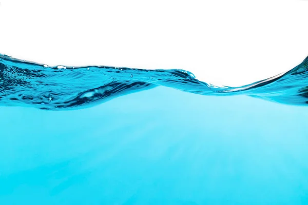 Blå Vatten Våg Vit Bakgrund — Stockfoto