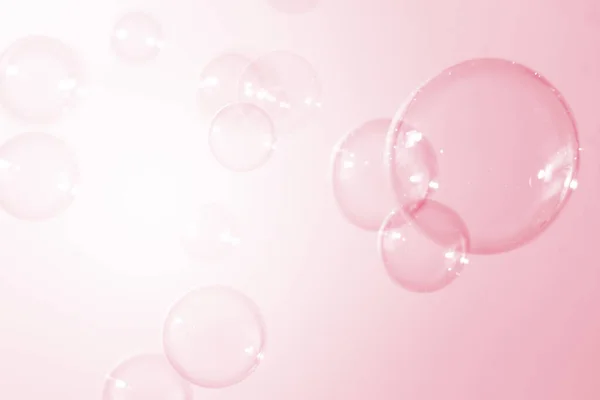 Διαφανές Ροζ Σαπουνόφουσκες Επιπλέουν Φόντο Υφής — Φωτογραφία Αρχείου