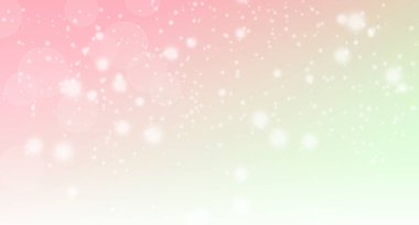 Pembe ve Sarı Gradyan Arkaplan Üzerine Soyut Işık Bokeh. Odaklanmamış, Kutlama, Karlı Yılbaşı Tatil Arkaplanı.