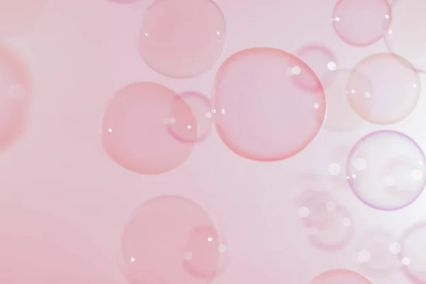 Beautiful Pink Soap Bubbles Texture Background — Stock Photo, Image