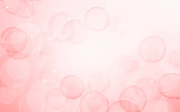 Abstract Beautiful Pink Soap Bubbles Background. Soap Sud Bubbles Water.