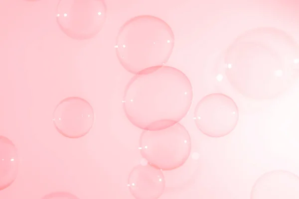 Αφηρημένη Όμορφο Διαφανές Ροζ Σαπούνι Φυσαλίδες Φόντο Soap Sud Φυσαλίδες — Φωτογραφία Αρχείου