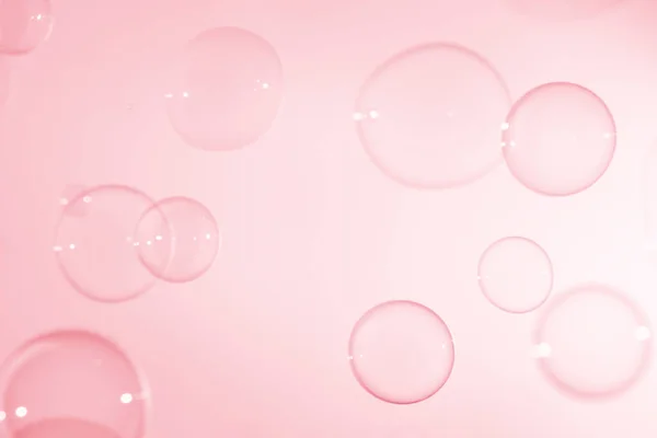 Resumen Hermoso Fondo Transparente Burbujas Jabón Rosa Jabón Sud Burbujas — Foto de Stock