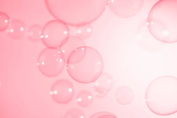 Abstract Beautiful Transparent Pink Soap Bubbles Background Мильна Вода Бульбає — стокове фото