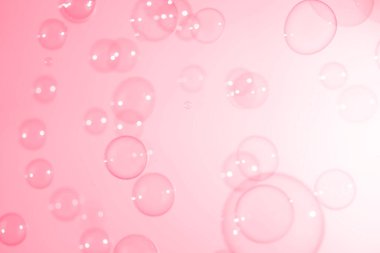 Soyut Güzel Pembe Sabun Köpükleri Arkaplanı. Sabun köpüklü su..