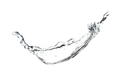 Su sıçraması Beyaz Arkaplanda izole edilmiş. Saf Su Sıçratma.