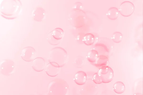 Αφηρημένη Όμορφο Διαφανές Ροζ Σαπούνι Φυσαλίδες Φόντο Φρεσκάδα Σαπουνιού — Φωτογραφία Αρχείου