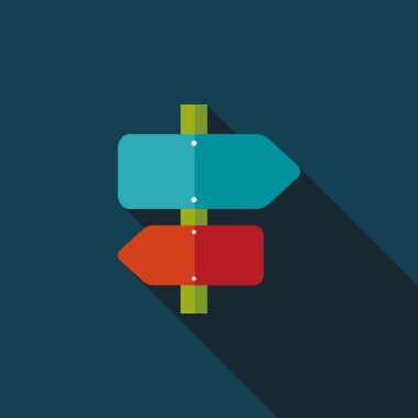 uzun gölge tabelasını düz simgesi