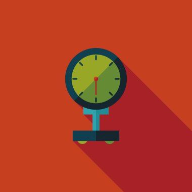 uzun gölge ile ağırlık ölçek düz simgesi