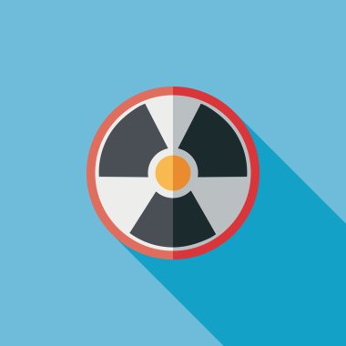 radyasyon ile uzun gölge düz simgesi