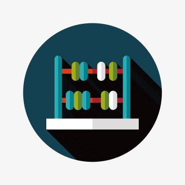 abaküs hesaplama uzun gölge düz simgesiyle