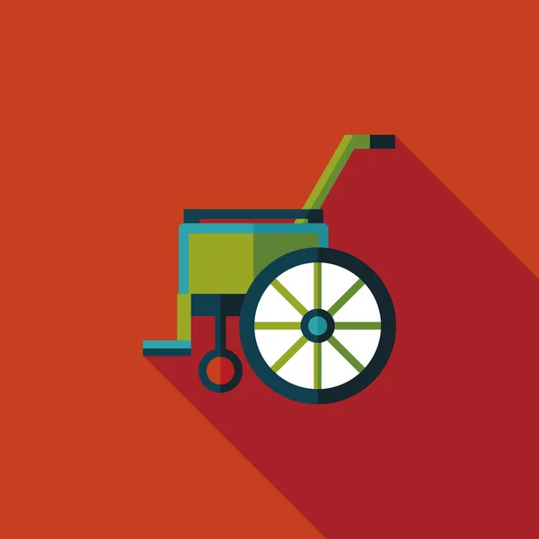 Płaski ikonę wózka z długi cień — Wektor stockowy
