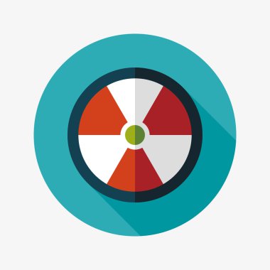 uzun gölgeler ile radyasyon düz stil simgesi