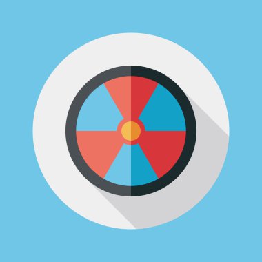 uzun gölgeler ile radyasyon düz stil simgesi