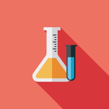 uzun gölge ile tüp düz simgesi