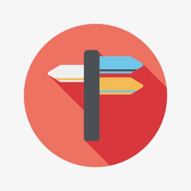 uzun gölge tabelasını düz simgesi