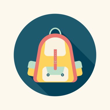 sırt düz uzun gölge simgesiyle