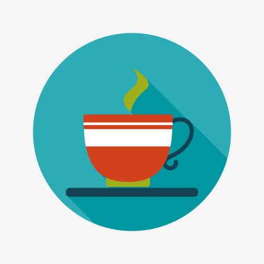 uzun gölge ile kahve düz simgesi