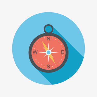 uzun gölge ile düz pusula simgesini