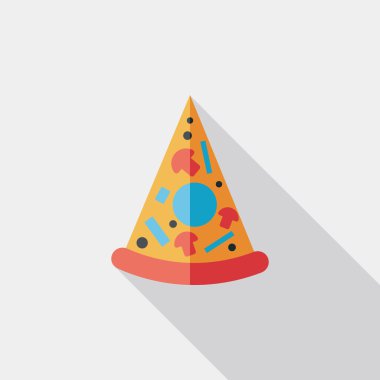 Uzun Gölge, eps10 pizza düz simgesi