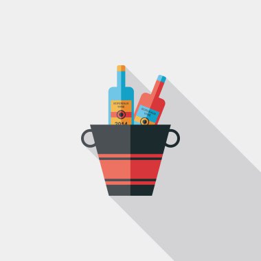 Uzun Gölge, eps10 ile buz şişe düz simgesi