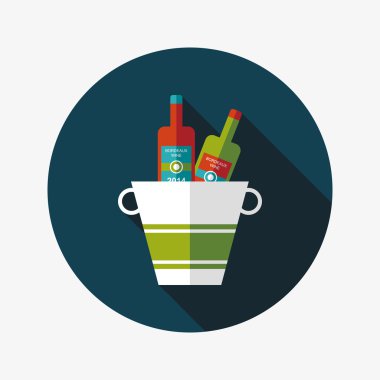 Uzun Gölge, eps10 ile buz şişe düz simgesi