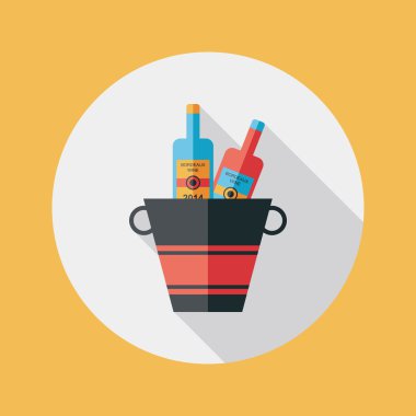 Uzun Gölge, eps10 ile buz şişe düz simgesi