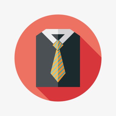 Uzun Gölge, eps10 ile iş gömlek ve kravat düz simgesi