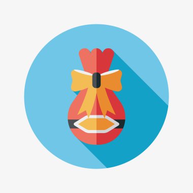 Uzun Gölge, eps10 hediye düz simgesi