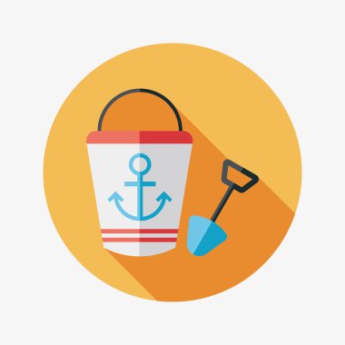 Uzun Gölge, eps10 ile kum düz simgesi için oyuncaklar