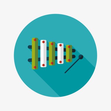 Uzun Gölge, eps10 ksilofon düz simgesi