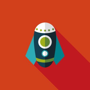 Uzun Gölge, eps10 roket düz simgesi