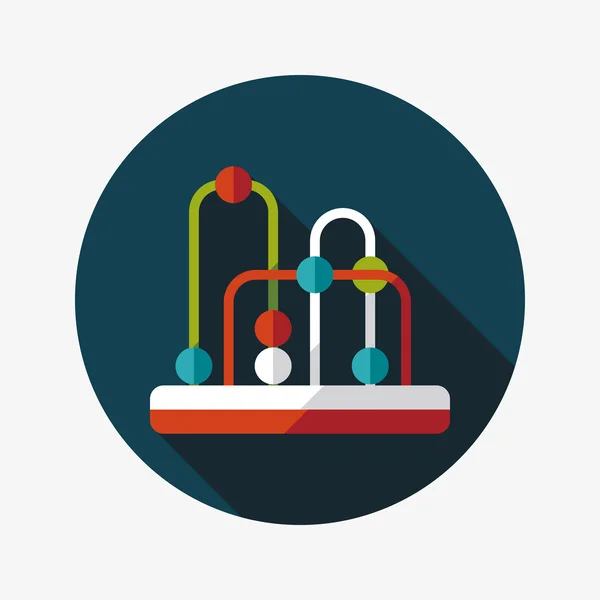 Educatieve speelgoed platte pictogram met lange schaduw, eps10 — Stockvector